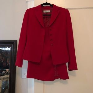 Red Tahari skirt suit
